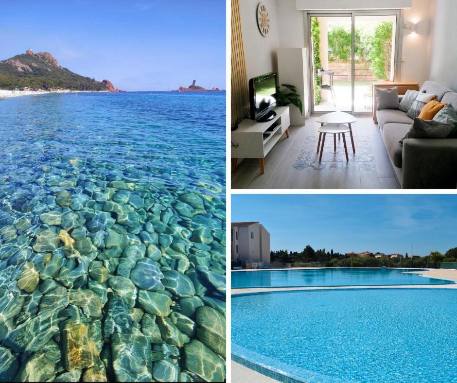 Appartement Frejus Avec Jardin, Piscine, Plage, Tennis Exterior foto